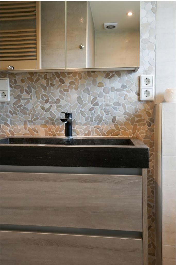 GERESERVEERD Badkamermeubel met wastafel en spiegelkast, Ophalen, Gebruikt, 50 tot 100 cm, Minder dan 100 cm