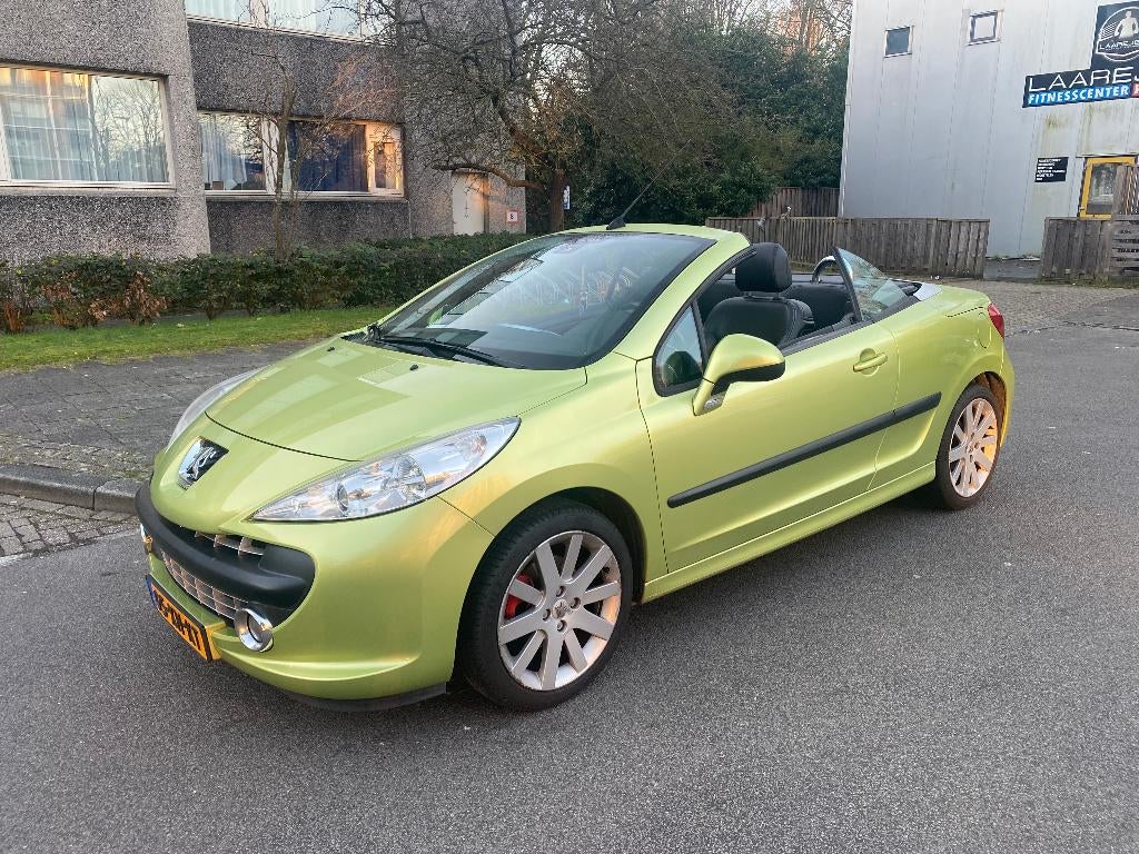 Peugeot 207 1.6 16V Sport 110KW 2007 Leder Elek Pakket APK, Voorwielaandrijving, Zwart, Cabriolet, 4 stoelen