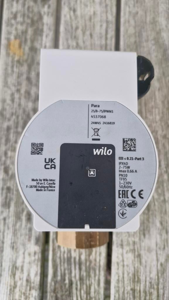 Wilo Para 25/8-75/PWM1 pomp, Ophalen of Verzenden