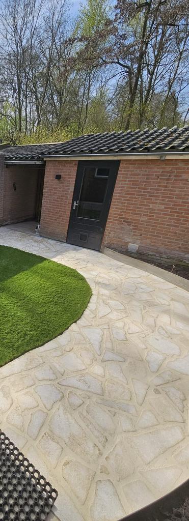 Travertin Flagstones buiten 3cm dik, Tuin en Terras, Ophalen, Nieuw, 5 tot 10 m², Natuursteen