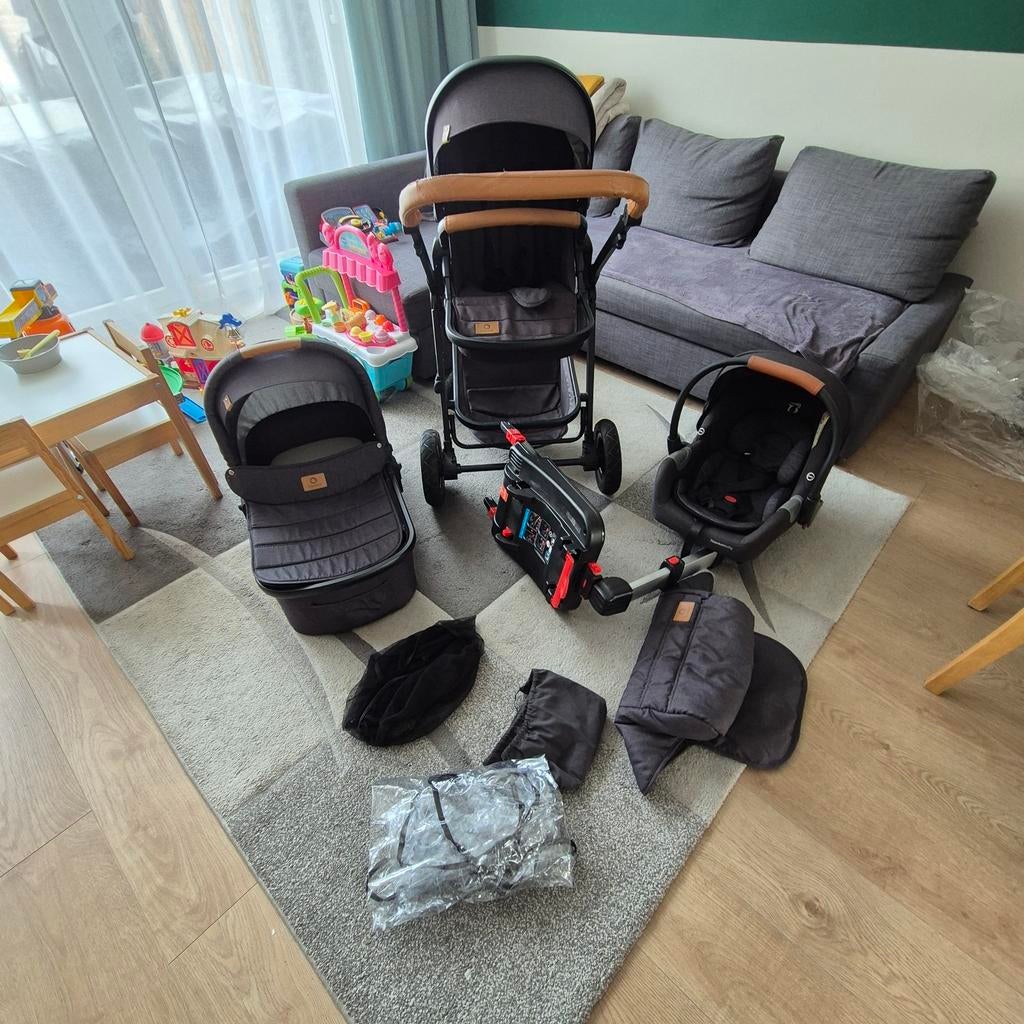 Lionelo kinderwagen Amber + autobase, Ophalen, Overige merken
