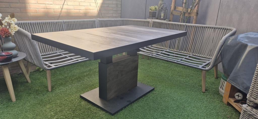 In hoogte verstelbare tuintafel, Tuin en Terras, Ophalen, Rechthoekig