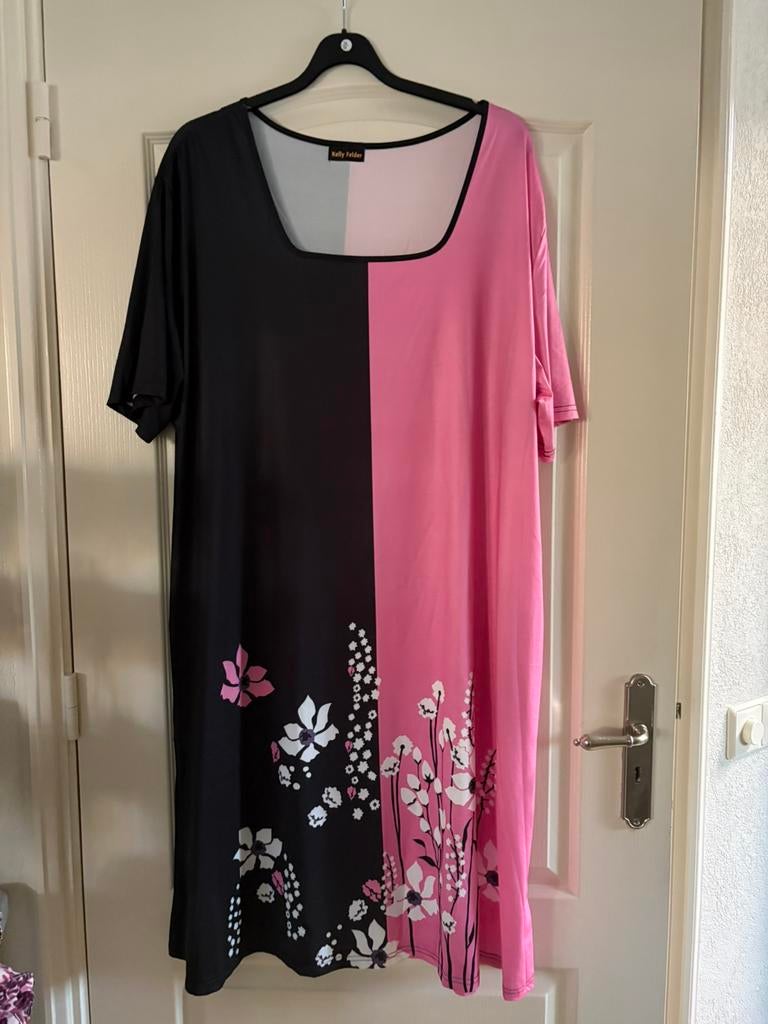 Jurk/Tuniek 56/58 Kelly Felder zwart/rose., Kleding | Dames, Ophalen of Verzenden, Nieuw, Zwart, Blouse of Tuniek