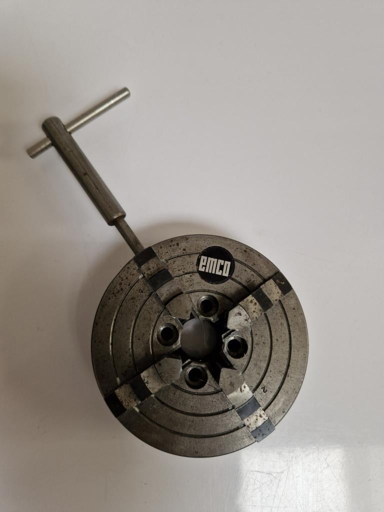 Emco compact 5  onafhankelijke vierklauw, Ophalen of Verzenden, Zo goed als nieuw, Metaaldraaibank