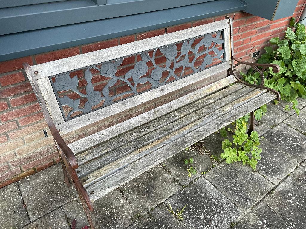 brocante tuinbank, Tuin en Terras, Tuinbanken, Ophalen, Gebruikt, Hout
