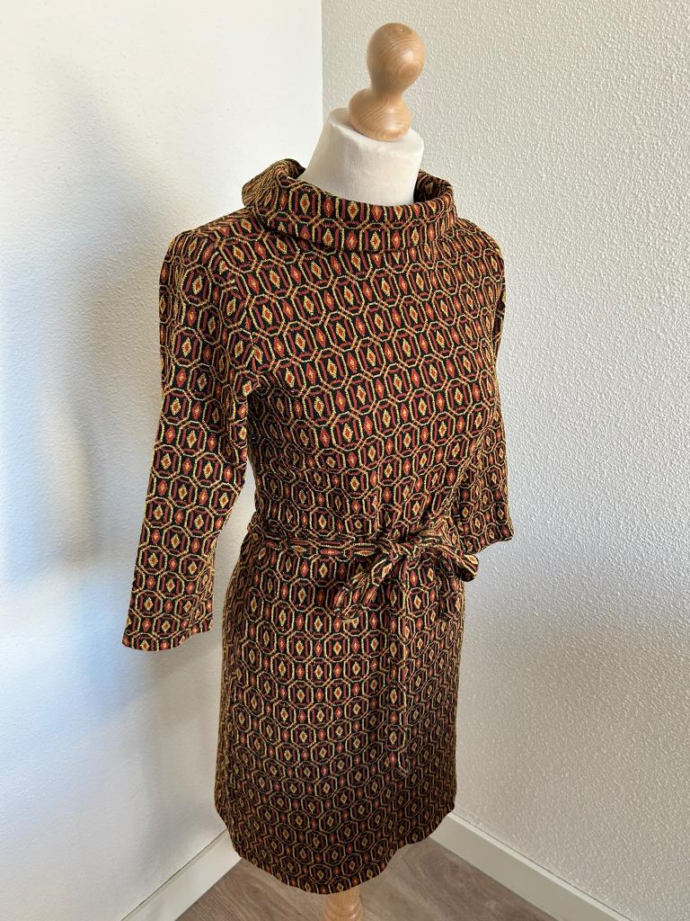 King Louie maat M glitter Dita dress honeycomb 2463, Maat 38/40 (M), Zwart, Ophalen of Verzenden, Zo goed als nieuw