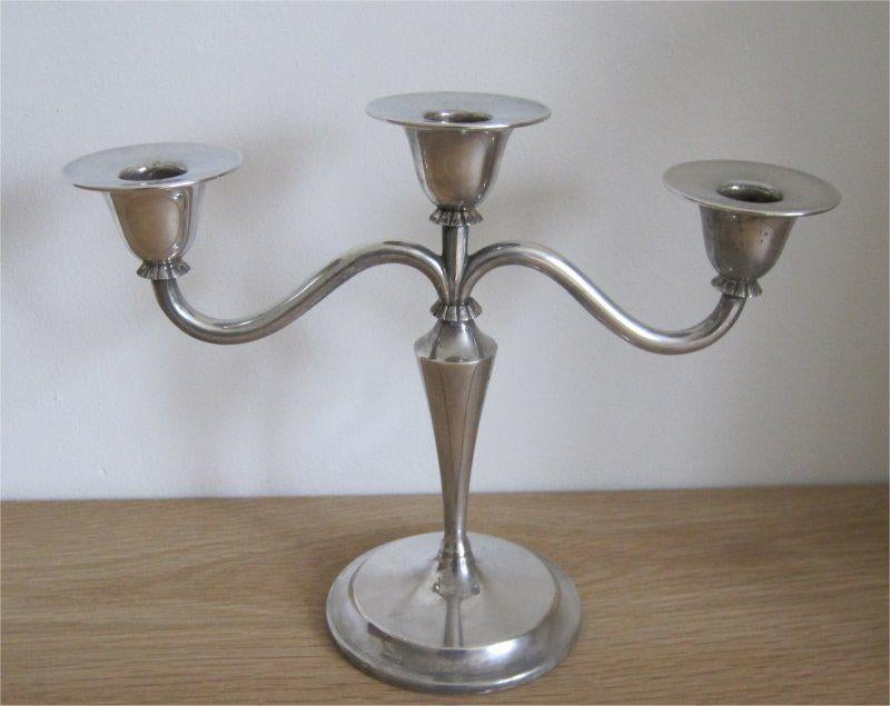 Keltum, kandelaar, verzilverd, Ophalen of Verzenden, Koper of Brons