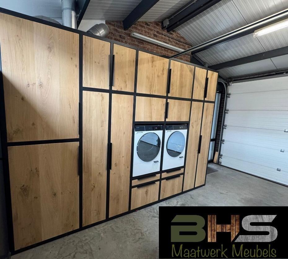 Wasmachinekast Dokkum - volledig op maat leverbaar!, Huis en Inrichting, BHS Maatwerk Meubels, Met deur(en), Info@bhs-maatwerkmeubels.nl
