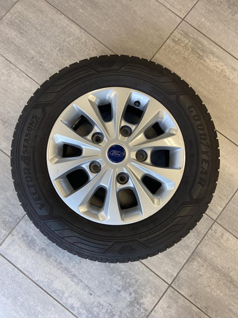 Nieuwe velgen met Gebuikte Goodyear all season banden., -, Banden en Velgen, Ophalen of Verzenden, All Season