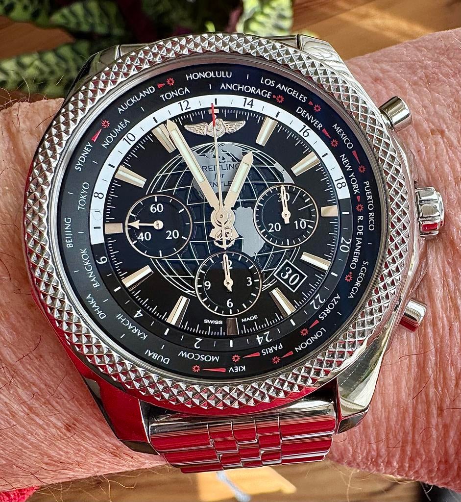 BREITLING FOR BENTLEY B-05 UNITIME FULL SET NL ( rolex), Ophalen, Staal, Staal, Breitling