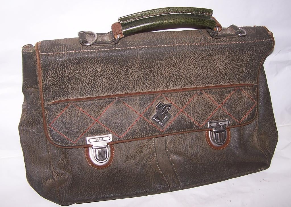 Prachtige vintage geheel lederen Kipling "Messenger tas".Nws, Sieraden, Tassen en Uiterlijk, Tassen | Schooltassen, 30 tot 40 cm