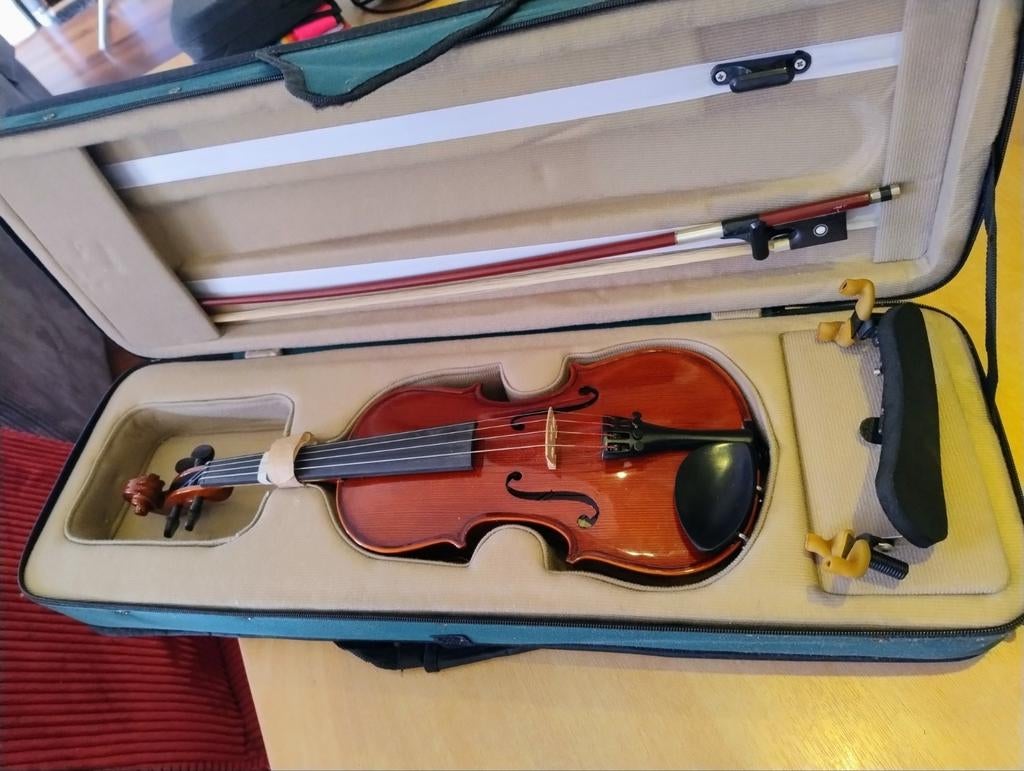 1/2 Viool met kinsteun, Muziek en Instrumenten, Strijkinstrumenten | Violen en Altviolen, Ophalen, 1/2-viool, Viool