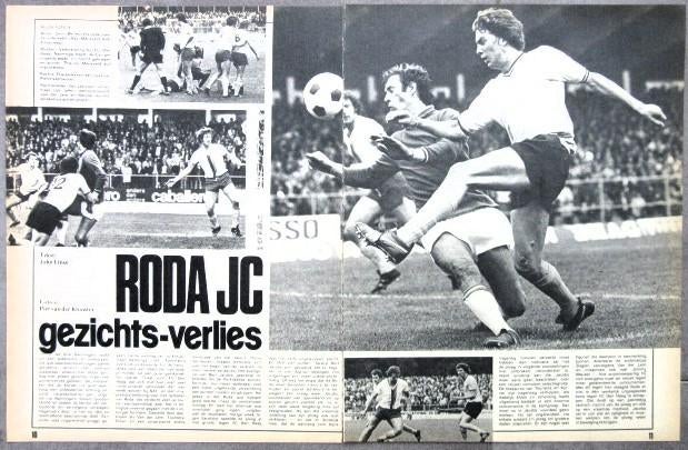 Voetbal artikels en posters NL clubs 1975 Roda JC Telstar, Ophalen of Verzenden, Zo goed als nieuw, Roda JC, Poster, Plaatje of Sticker