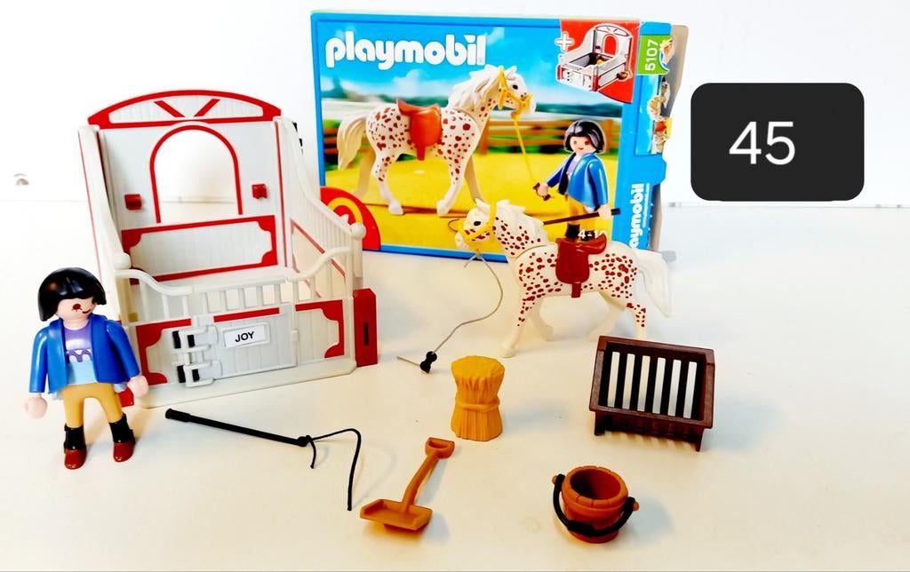 Playmobil paarden box compleet als nieuw in doos, Ophalen of Verzenden, Zo goed als nieuw