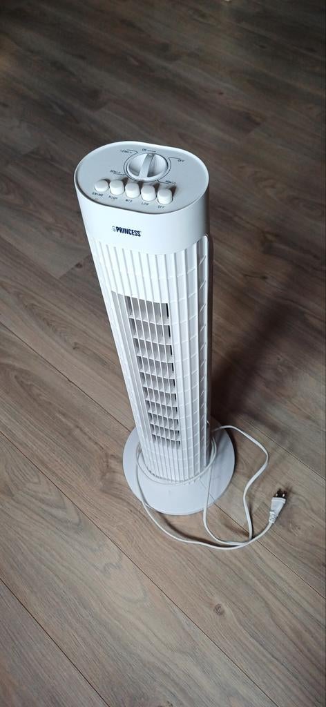Princess Torenventilator - Wit, Krachtig en Compact, Witgoed en Apparatuur, Ventilatoren, Gebruikt, Torenventilator, Ophalen