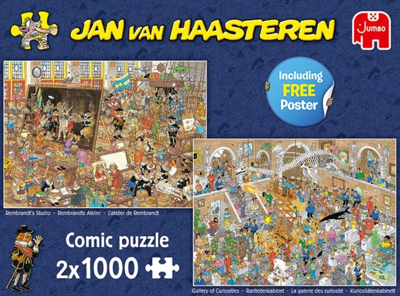Jan van Haasteren-Dagje Naar Het Museum-2x1000 st.AANBIEDING, Ophalen of Verzenden, 500 t/m 1500 stukjes, Nieuw, Legpuzzel