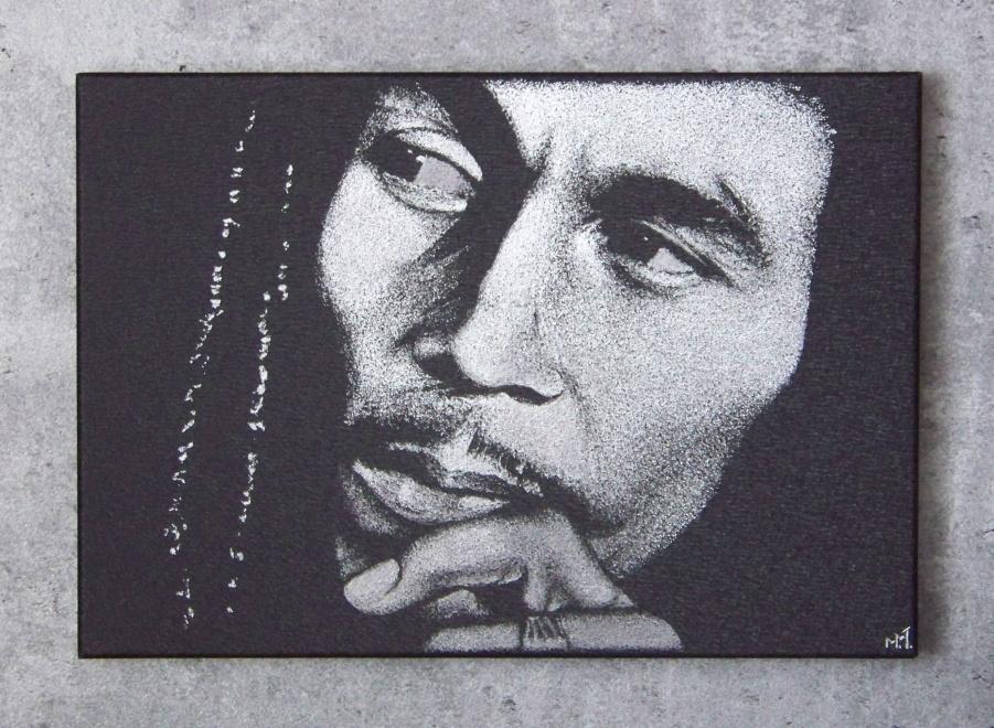 Bob Marley handgegraveerde afbeelding... Staalgravure, Antiek en Kunst, Kunst | Schilderijen | Modern, Ophalen of Verzenden