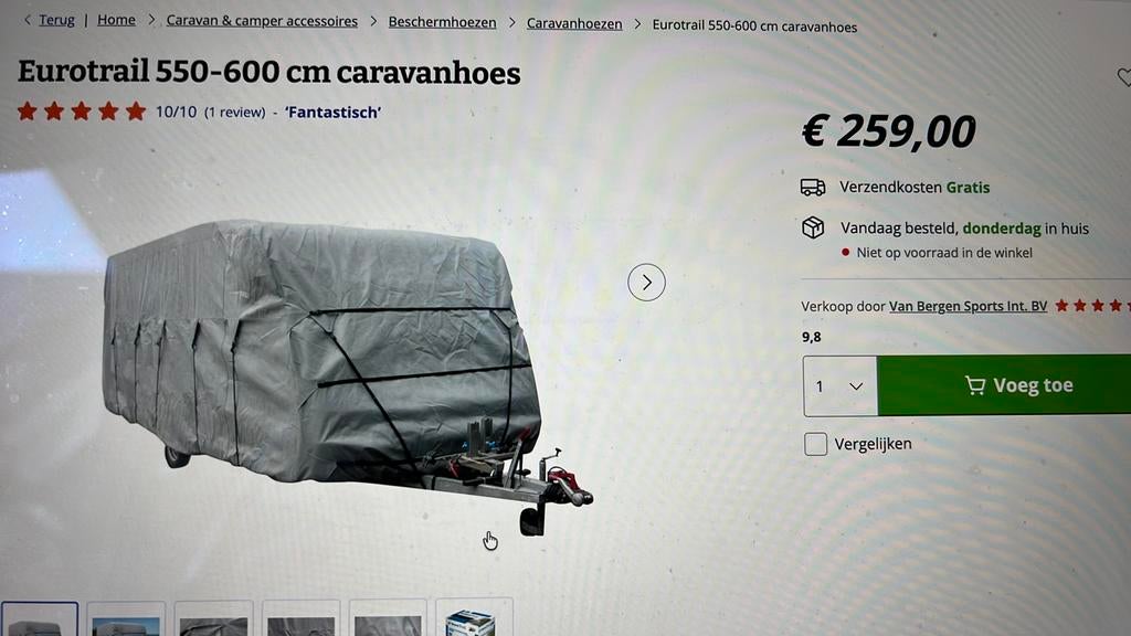 Caravanhoes Eurotrail 550-600, Caravans en Kamperen, Ophalen, Zo goed als nieuw