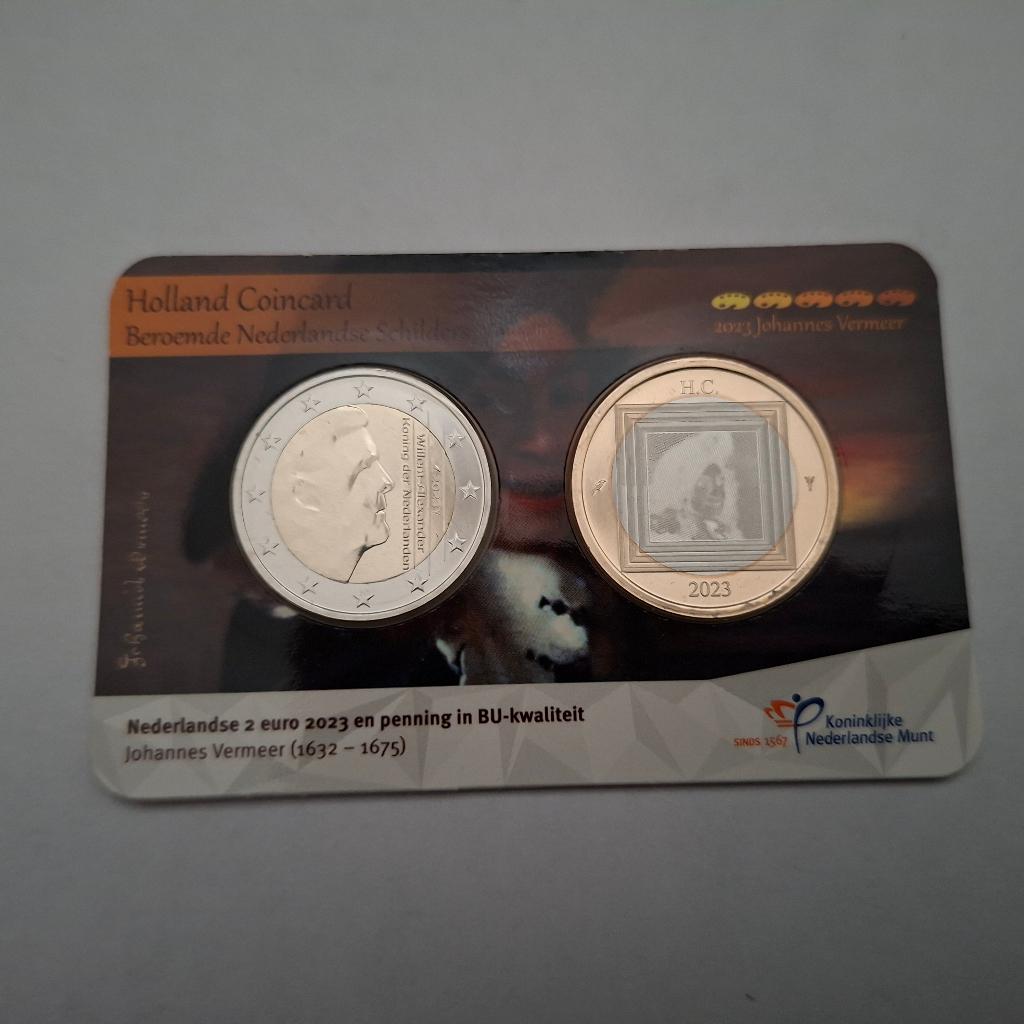 Holland Coincard Johannes Vermeer 2023, Postzegels en Munten, Verzenden, Koningin Beatrix, Euro's