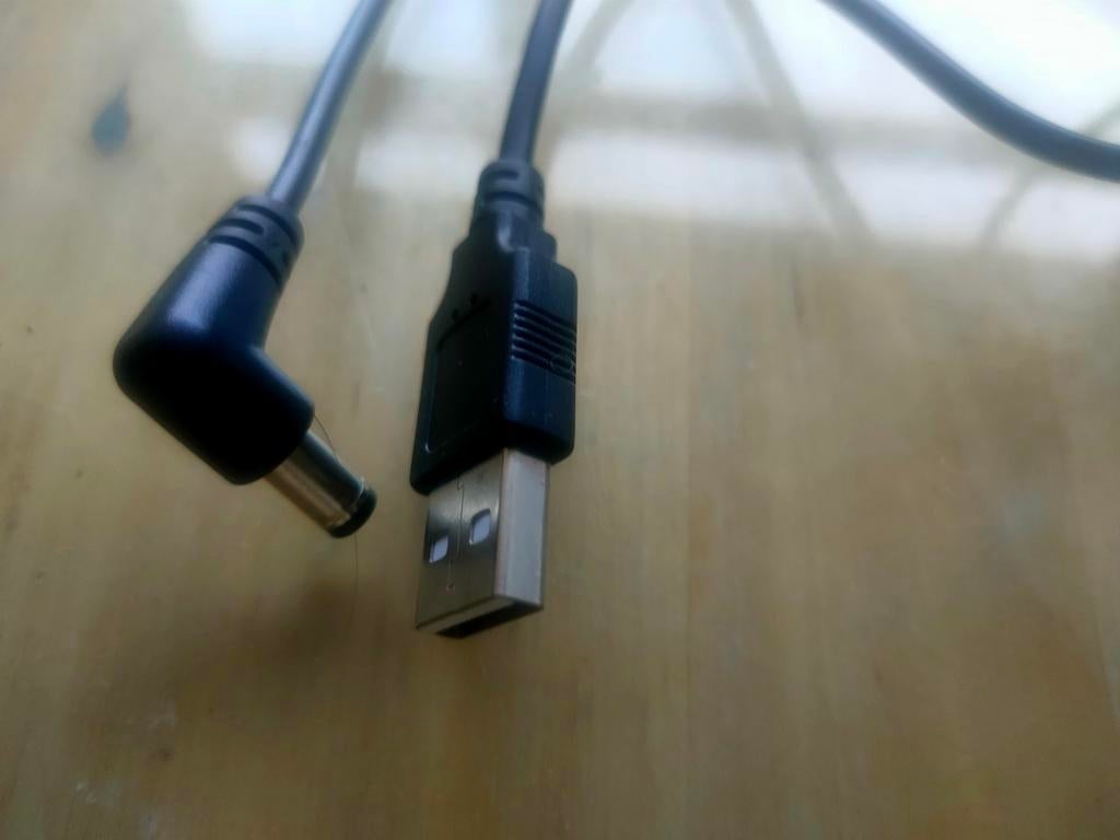 USB A naar DC Voedingskabel 5.5x2.5mm - 1.5m, Ophalen of Verzenden, Nieuw