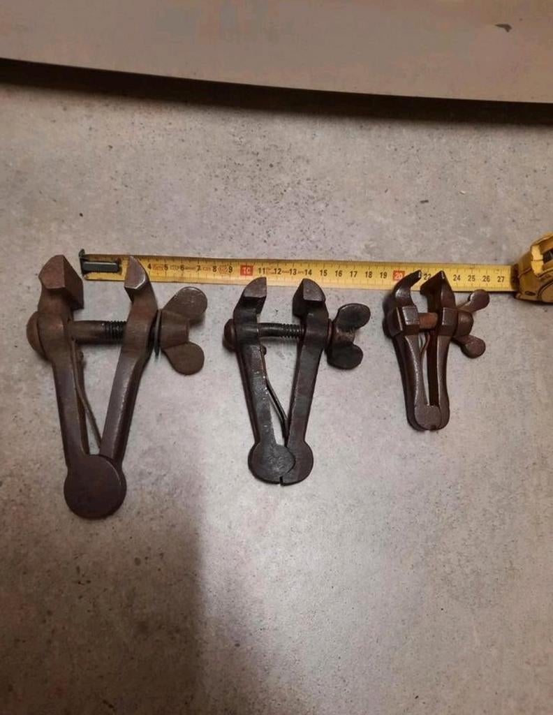 3x handbankschroef handschroef handvice handklem  lasklem, Ophalen of Verzenden