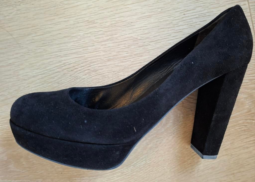 Nieuwe plateau hoge hakken echt leer maat 42 velvet, Ophalen of Verzenden