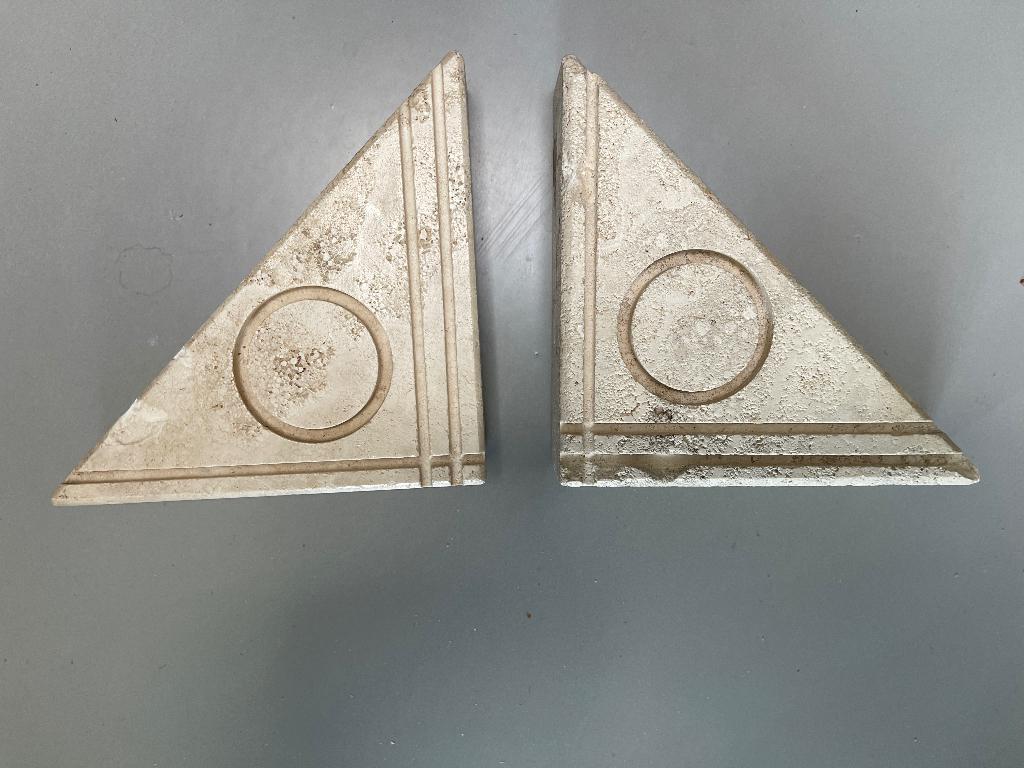 Twee marmeren boekensteunen van  Enzo Mari (jaren 60) design, Ophalen of Verzenden, Huis en Inrichting