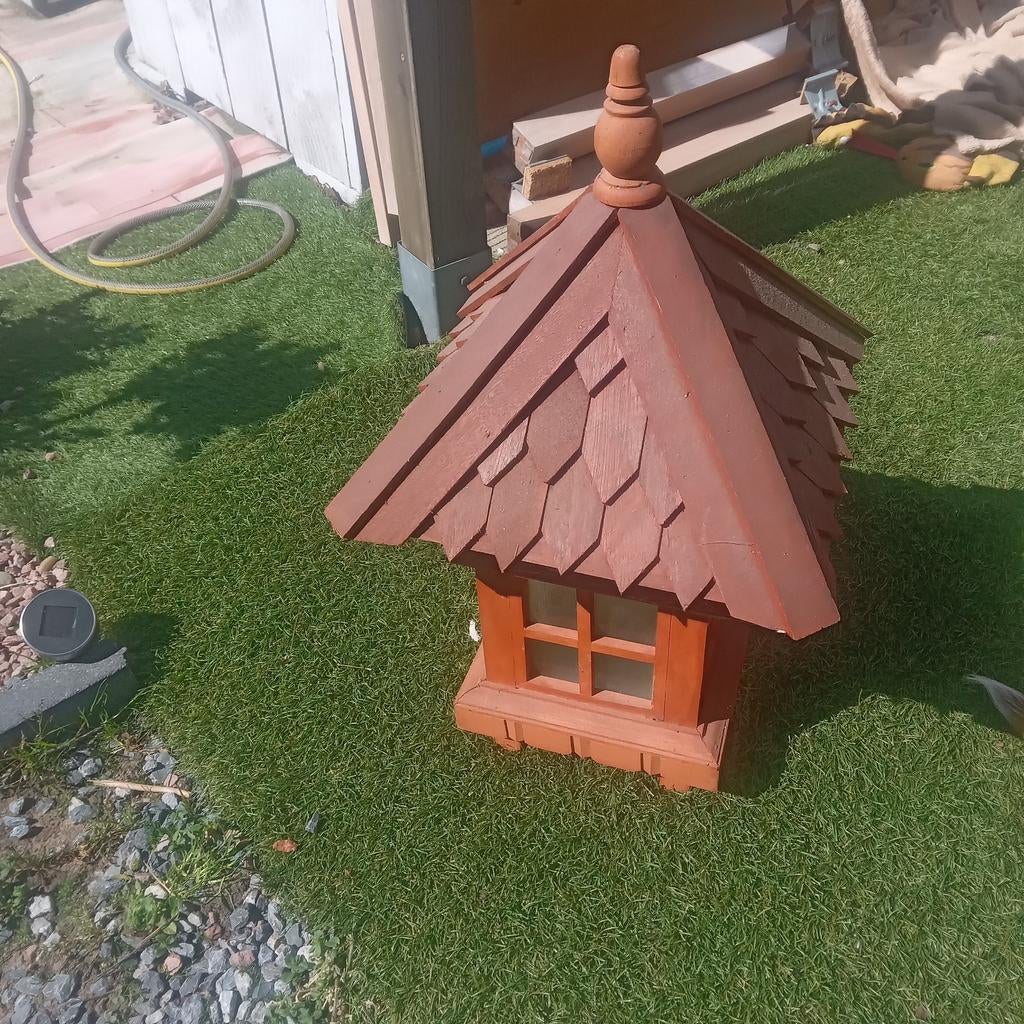 Balinese lampen huisjes - 5x hout, 2x bamboe, 65cm hoog, Huis en Inrichting, Ophalen, Gebruikt, Balinees, Exotisch