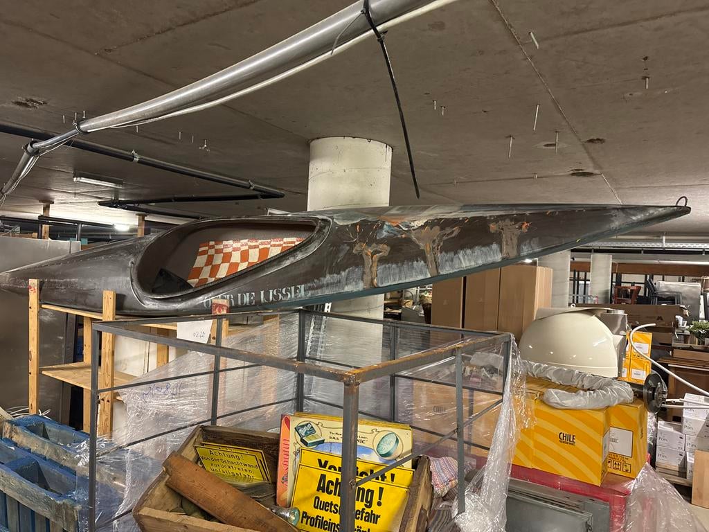 Vintage Kajak 'Over de IJssel' - Uniek Decoratiestuk, Ophalen, Gebruikt, Eén persoon, Kajak