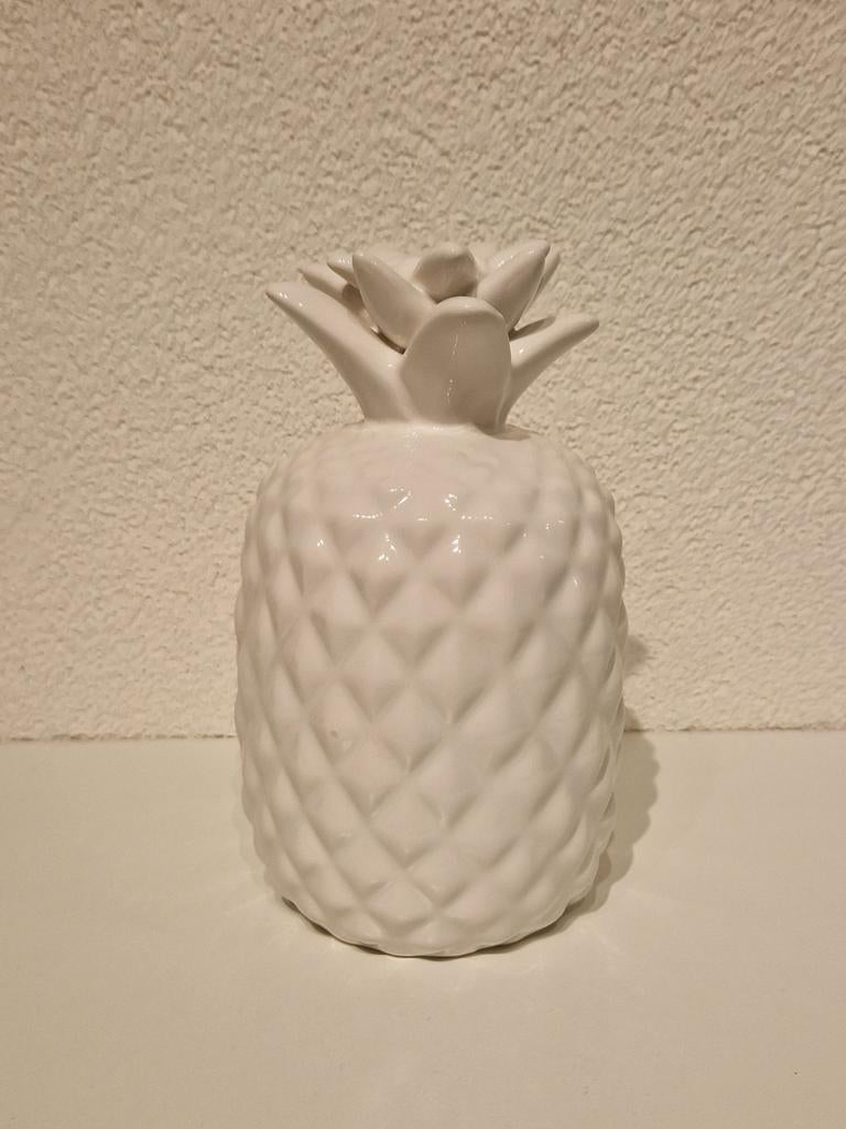 Witte porseleine ananas, Verzenden, Zo goed als nieuw