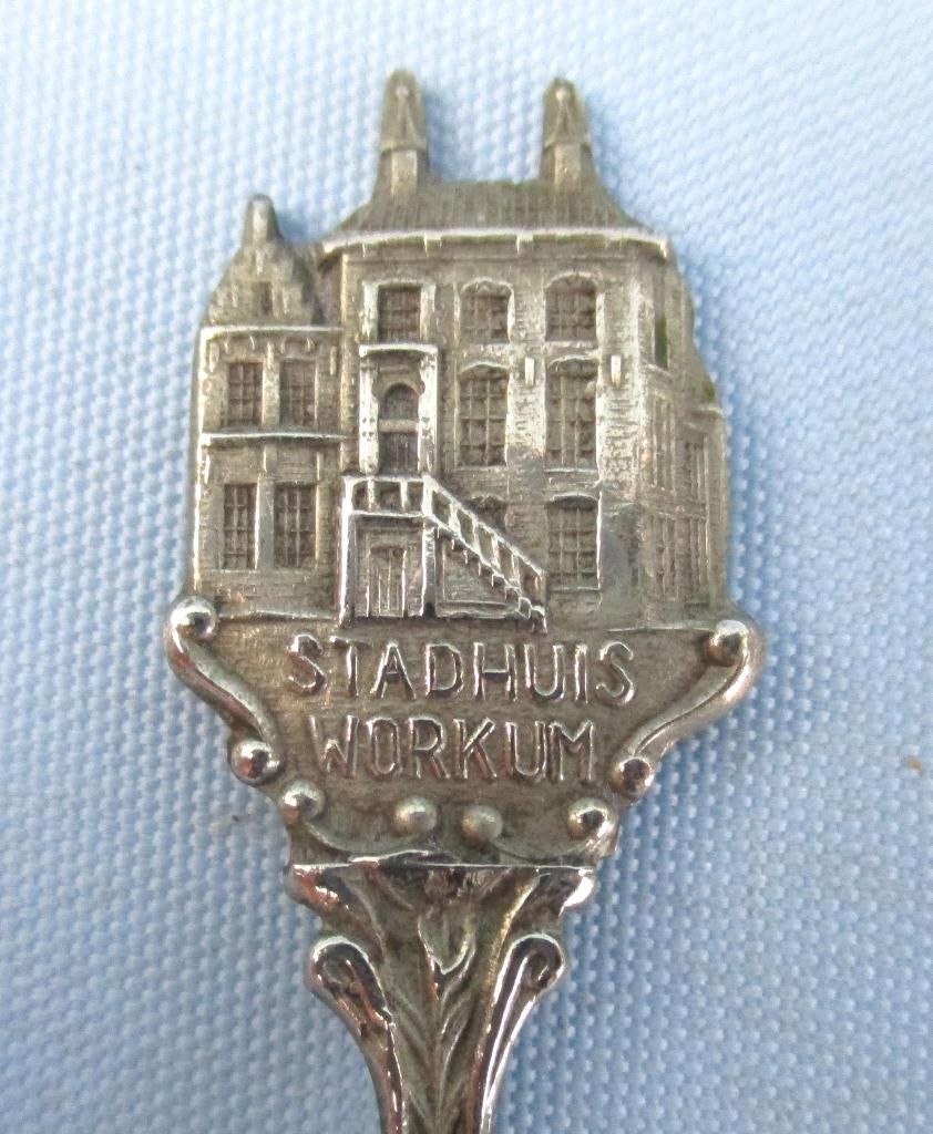 theelepeltje stadhuis Workum verzilverd, Ophalen of Verzenden