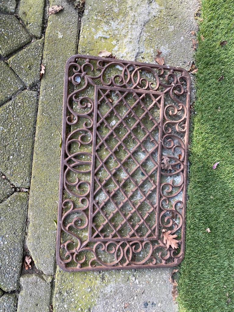 Hele mooie gietijzeren deurmat, Tuin en Terras, Deurmatten, Ophalen, Zo goed als nieuw, Gietijzer