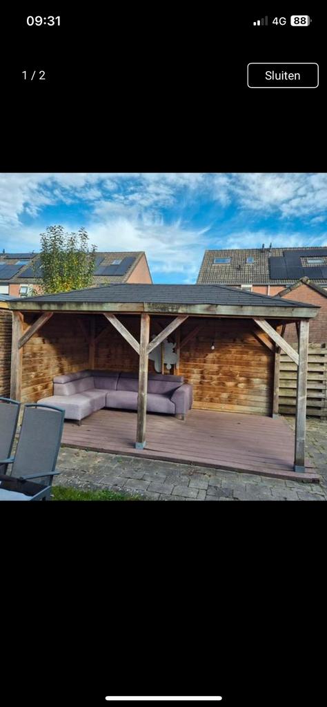 Overkapping, tuinhuis, berging, Ophalen, Minder dan 25 mm, Zo goed als nieuw, Plank