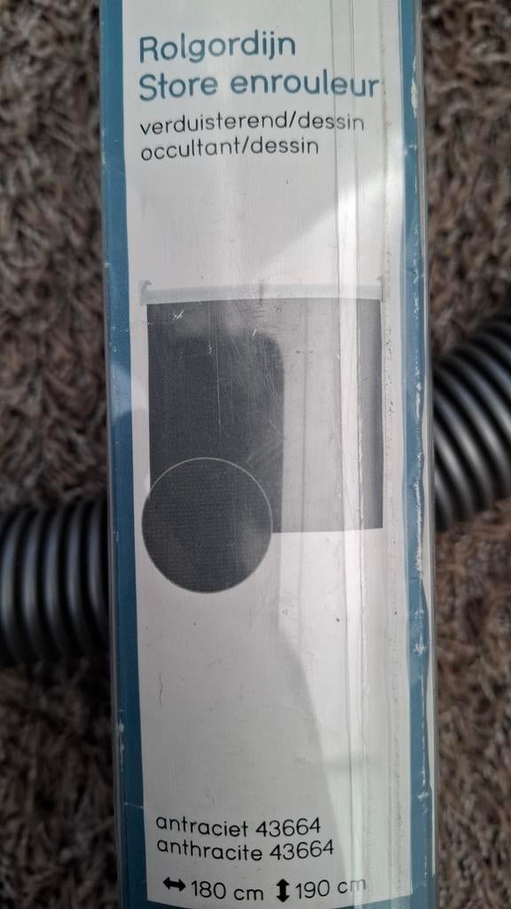 Nieuw Rolgordijn Antraciet verduisterend 180x190 cm, Ophalen, 150 tot 200 cm, Nieuw, Grijs