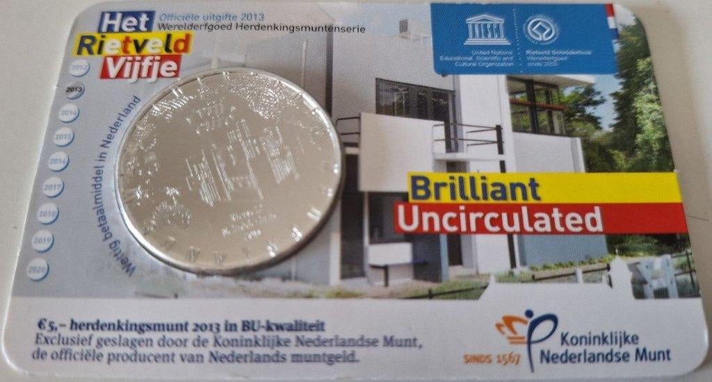 Coincard 2013 - Het Rietveld Vijfje - BU, Verzenden, Overige landen, 5 euro, Setje