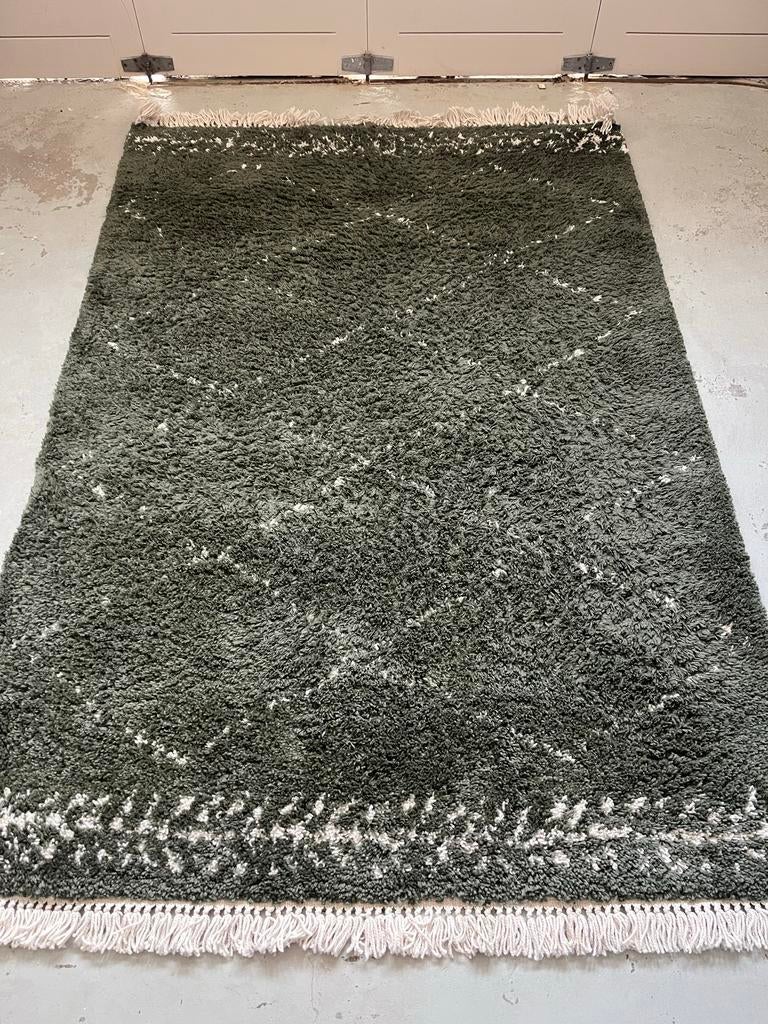 Boho Jungle kleed 160x230 groen/beige, Ophalen, Gebruikt, 150 tot 200 cm, 200 cm of meer