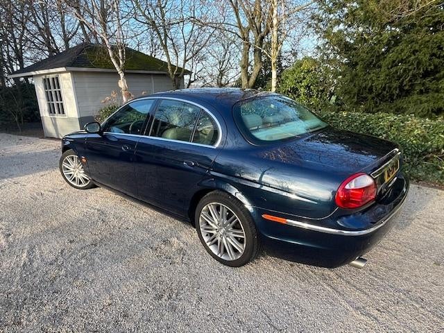 Jaguar S-Type 3.0 V6 Sport AUT 2007 167000 km  Blauw, Auto's, Jaguar, Automaat, Achterwielaandrijving, Beige, 1850 kg