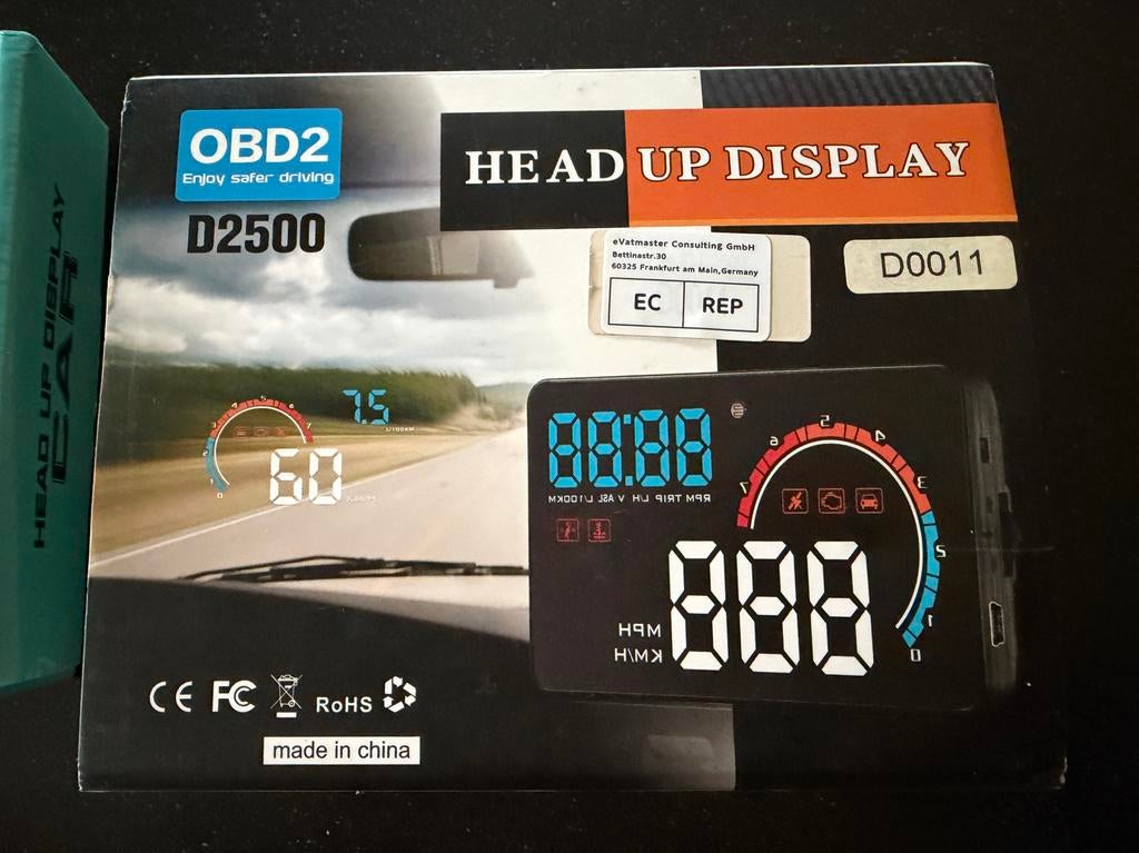 Head Up Display (HUD) voor auto - OBD II & GPS mode, Auto diversen, Auto-accessoires, Gebruikt, Ophalen of Verzenden