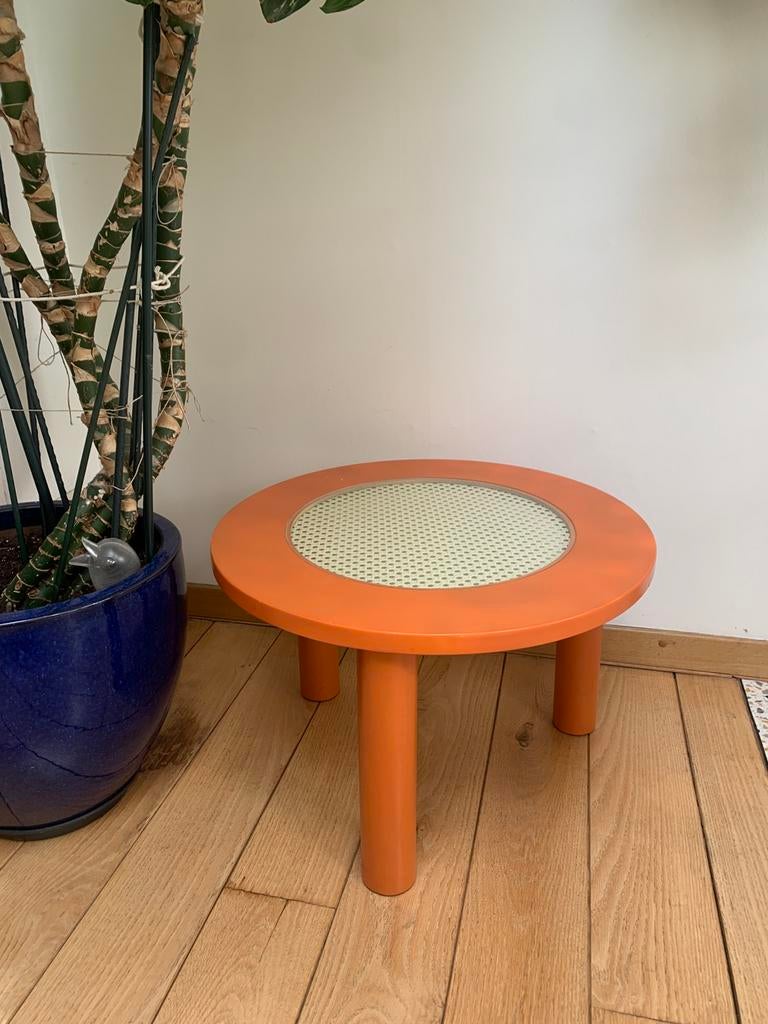 Bijzettafel Billy oranje Coco maison, Minder dan 55 cm, Rond, Zo goed als nieuw, Ophalen
