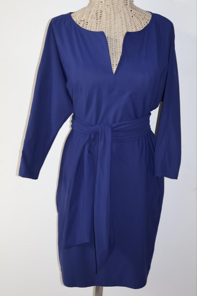 Ladress travelstof jurk maat 40 / L, Kleding | Dames, Jurken, Ladress.nl, Blauw, NL, Ophalen of Verzenden