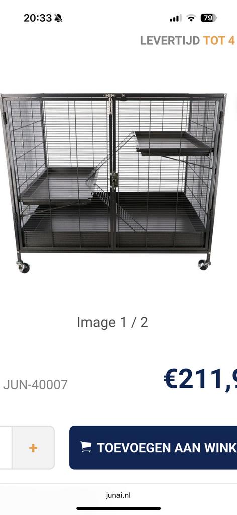 Keddoc; Mooie kooi voor knaagdieren 93,5x63x83,5cm, Ophalen, Kooi, 60 tot 90 cm, Zo goed als nieuw