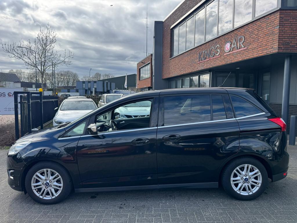 Ford Grand C-Max 1.0 Titanium NAVI CRUISE CLIMA PDC ORIG NL, Voorwielaandrijving, 125 pk, Zwart, Origineel Nederlands