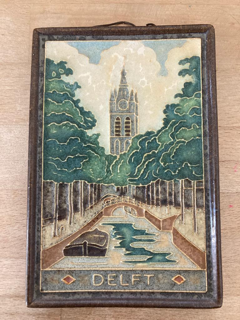 Cloisonne tegel vintage, Antiek en Kunst, Antiek | Wandborden en Tegels, Ophalen of Verzenden