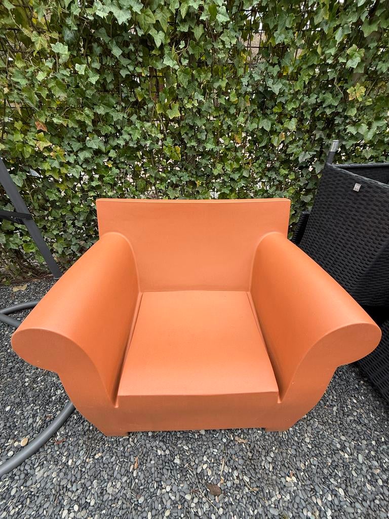 Kartell Bubble Club rood loungestoel, Ophalen, Gebruikt, Kunststof, 75 tot 100 cm