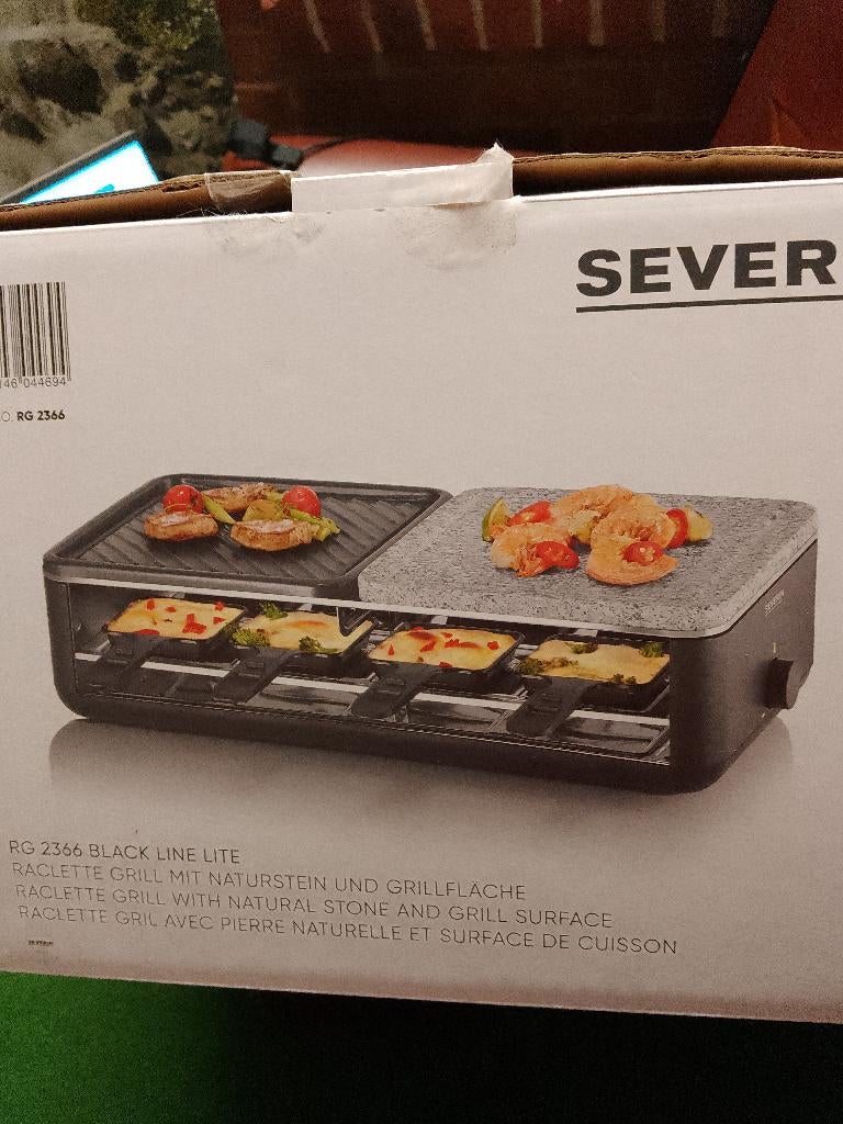 nieuwe  elektrische raclette gourmet met natuursteen, Ophalen of Verzenden, Nieuw, 8 personen of meer