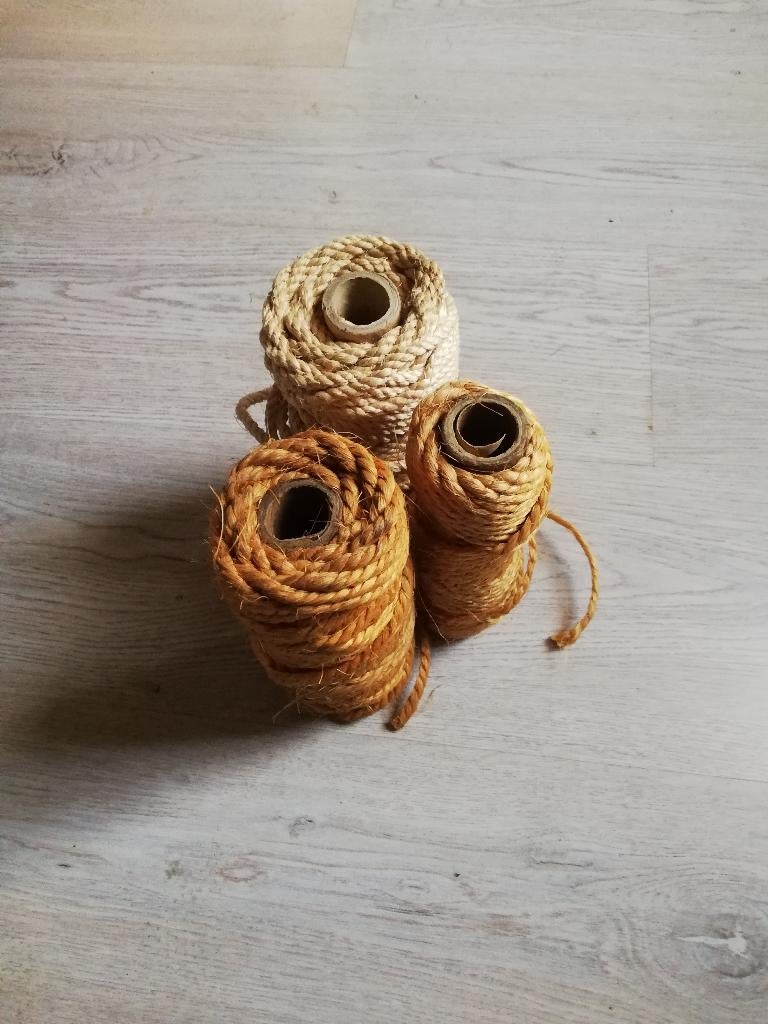 3 nieuwe overgebleven klossen met touw voor macronee, Ophalen of Verzenden, Nieuw, Materiaal