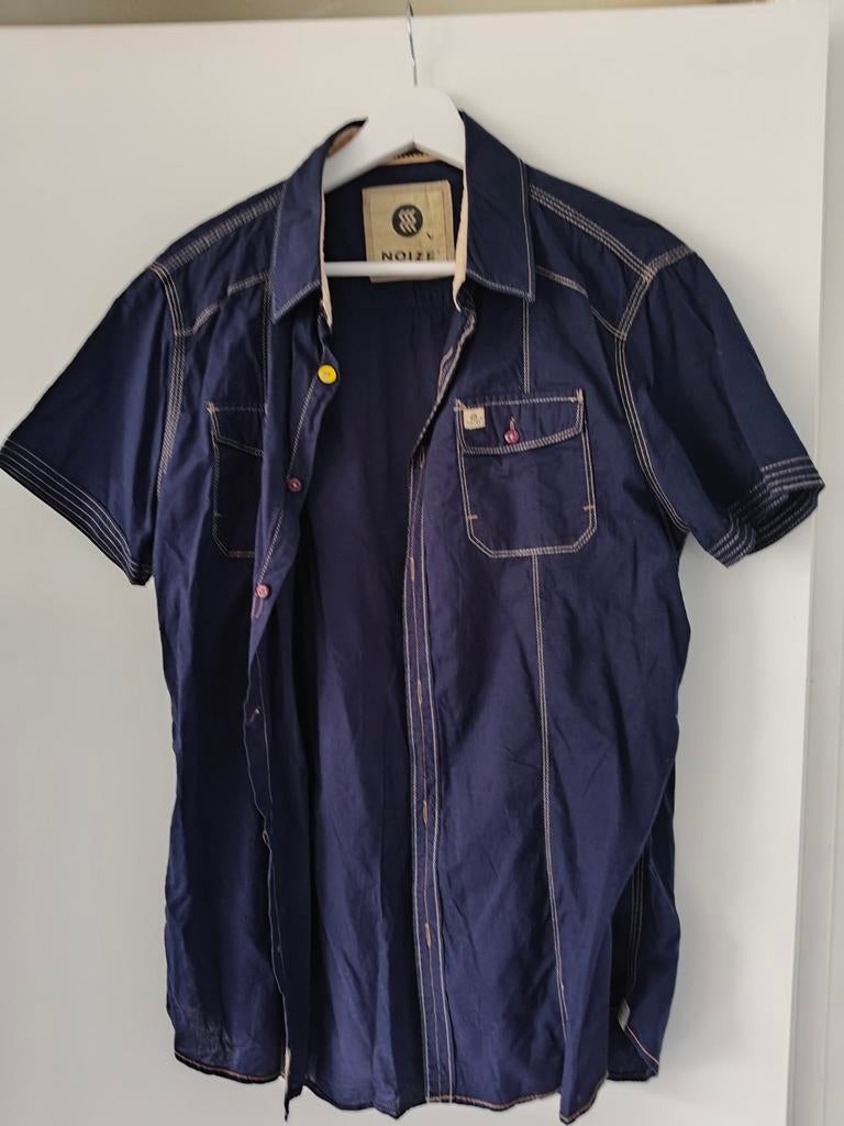 Stoer donkerblauw NOIZE overhemd – 100% Katoen – Maat L, Noize, Blauw, Nieuw, Ophalen of Verzenden