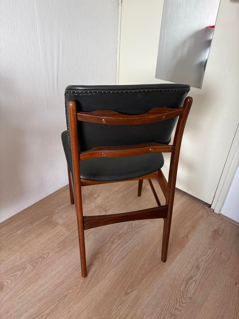 Jaren 60 eetkamerstoelen 5x Teeffelen stijl, Huis en Inrichting, Stoelen, Ophalen, Gebruikt, Zwart, Vijf, Zes of meer stoelen
