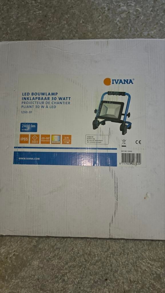 Nieuwe Ivana LED Bouwlamp 30W in doos, Ophalen of Verzenden, Nieuw, Minder dan 50 watt, Lamp