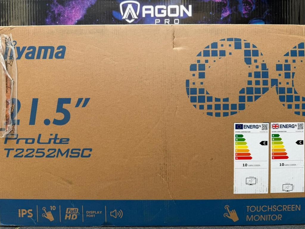 iiyama PROLITE T2252MSC 21.5 inch Full HD Touchscreen, Computers en Software, Monitoren, Nieuw, 60 Hz of minder, DisplayPort, HDMI